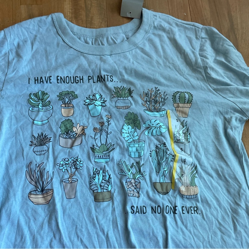 Zoe + Liv Plant Lovers Tee, Small, NWT